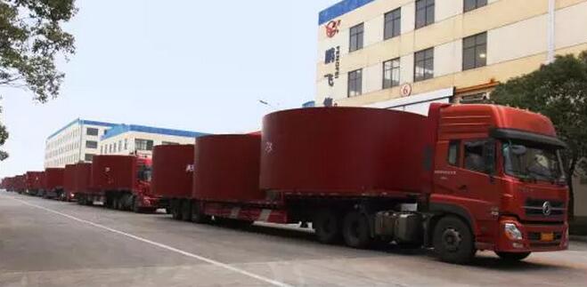 出口埃及6臺Φ5.0X74米回轉窯發(fā)貨